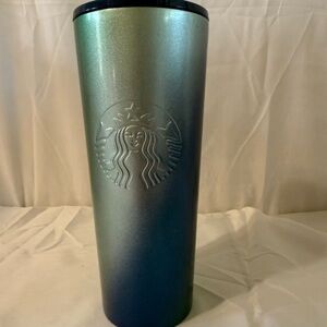 Starbucks Metallic Ombre Tumbler - Green and Blue. No straw.